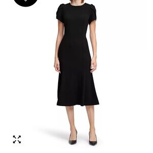 Calvin Klein Black Sheath Midi Dress